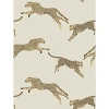 Scalamandre Leaping Cheetah Wallcovering In Dune