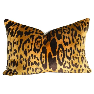 Pre-owned Scalamandre Leopardo Fabric By The Yard In Brown
