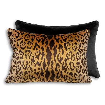 Scalamandre Leopardo/indus Lumbar Decorative Pillow, 22 X 14