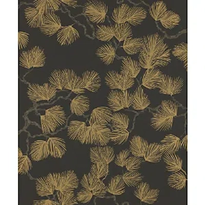 Scalamandre Pine Wallcovering In Black