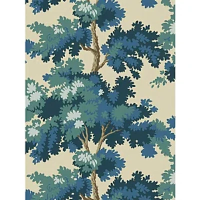 Scalamandre Raphael Wallcovering In Dark Blue