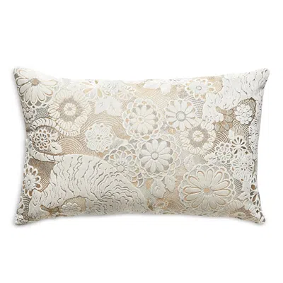 Scalamandre Siberian Tiger Decorative Lumbar Pillow, 22 X 14 In White Tawny