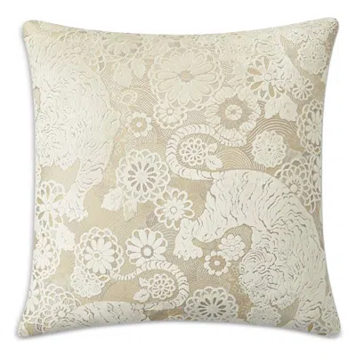 Scalamandre Siberian Tiger Decorative Pillow, 22 X 22 In White Tawny
