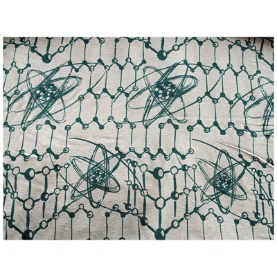 Pre-owned Scalamandre Silk Textile, "atomic Energy", 1964 Worlds Fair In Gray