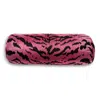 Scalamandre Tigre Bolster Decorative Pillow, 21 X 7 In Red/black