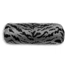 Scalamandre Tigre Bolster Decorative Pillow, 21 X 7 In Silver/black