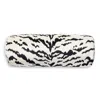 Scalamandre Tigre Bolster Decorative Pillow, 21 X 7 In White/black