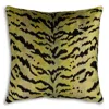 Scalamandre Tigre Decorative Pillow, 22 X 22 In Green/black