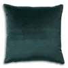 Scalamandre Torino Velvet Decorative Pillow, 22 X 22 In Spruce