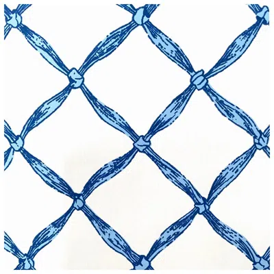 Pre-owned Scalamandre Vintage  Trompe L'oeil Normandy Blue Ribbon, French Wallpaper, 1986