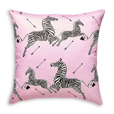Scalamandre Zebra's Petite Decorative Pillow, 22 X 22 In Peony