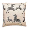 Scalamandre Zebra's Petite Decorative Pillow, 22 X 22 In Sand