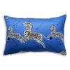 Scalamandre Zebra's Petite Lumbar Decorative Pillow, 22 X 14 In Denim