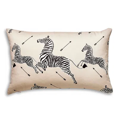 Scalamandre Zebra's Petite Lumbar Decorative Pillow, 22 X 14 In Sand