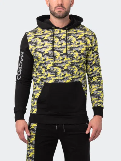 Scaling Hoodie Dyepanel Yellow In Black