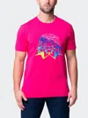 Scaling Tee Neon Fushia In Pink
