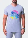 Scaling Tee Neon Grey In Blue