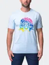 Scaling Tee Neon Lightblue In Blue