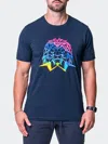 Scaling Tee Neon Navy In Blue