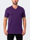 Scaling V-neck Vivaldisleeve Purple In Purple