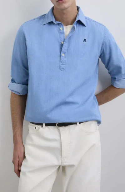 Scalpers Alpha Polera Shirt In Blue