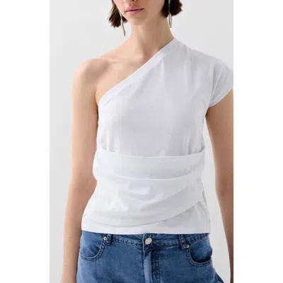 Scalpers Asy Drapped Tee In White