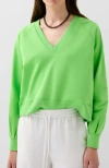 Scalpers Basic V Fade Sweater In Green