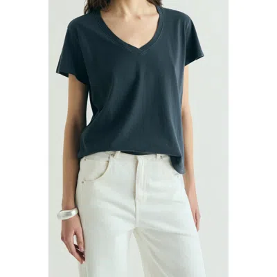 Scalpers Basic V-neck T-shirt In Blue