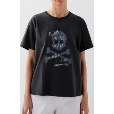 Scalpers Blurry Skull Tee In Black