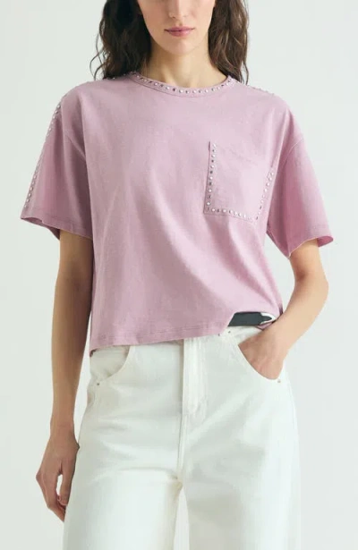 Scalpers Bolsilo Studs T-shirt In Pink