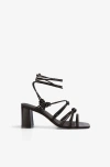 Scalpers Braid Cord Heel Sandal In Animal Print