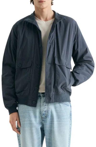 Scalpers Button-down Jacket Pockets In Blue