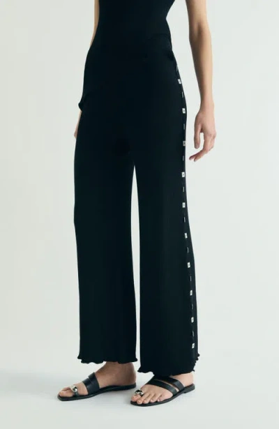 Scalpers Buttons Knit Pant In Black