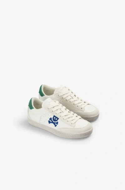 Scalpers Kids'  Calavera Contrast Sneakers In White