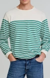Scalpers Camp Stripes Ls Tee In Green