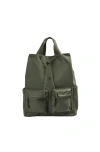 Scalpers Canvas Drawstring Backpack In Green