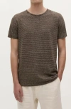 Scalpers Country Linen Striped Tee In Brown