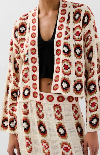 Scalpers Croch Cardigan In Multi