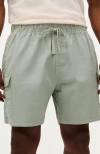 Scalpers Cruz Linen Cargo Shorts In Green