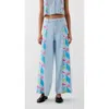 Scalpers Culotte Embside Denim Pant In Blue