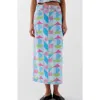 Scalpers Denim Emb Skirt In Blue