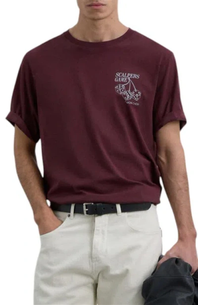 Scalpers Dice Tee In Burgundy