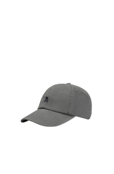 Scalpers Embroidered Skull Cap In Gray