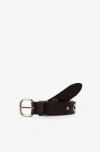 Scalpers Eyelet Skull Belt In Burgundy