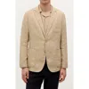 Scalpers Florence Linen Blazer In Neutral