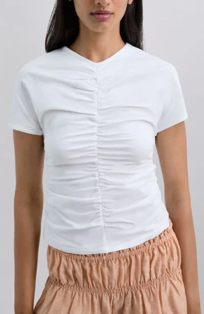 Scalpers Gathermid Tee In White