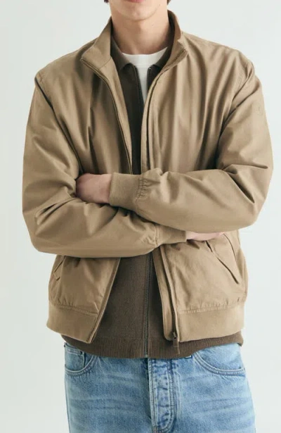 Scalpers High Neck Bomber Jacket In Brown