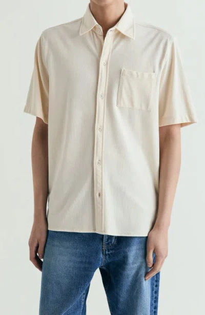 Scalpers Honeycomb Resort Shirt In White
