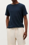 Scalpers Icon Basic Linen Tee In Blue