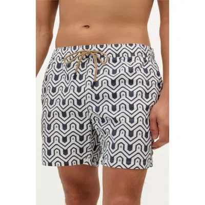 Scalpers Indigo Skull Swimsuit In Gray